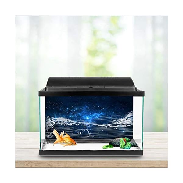 Sfondo per Acquario, Poster Adesivo dai Colori Naturali in PVC Star Dust Style Carta per Decorazioni con uno Sfondo 3d