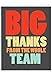NobleWorks - Coach Thank You Greeting Card with Envelope Group, Coworker, Gang (Big 8.5 x 11 Inch) Big Thanks From The TeamJ6884TYG-US