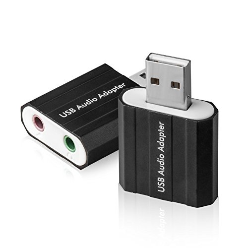 image for USB Audio Adapter, VANDESAIL USB2.0 External Stereo Sound Card 7.1 wit