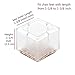 Bloss Chair Leg Caps Silicone Chair Leg Feet Wood Floor Protectors Set, Felt Pads, Square 1-1/8 to 1-3/8 Inchs (Clear 16 Pack)