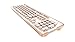 AZIO Vintage Inspired Mechanical Keyboard MK-RETRO-02 (White / Gold)