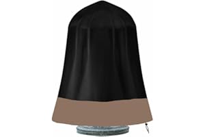 210D Outdoor Fountain Cover D36 x H42 Inches, Wind-Proof Garden Water Feature Protection Against Rain Snow Debris, for Easy F