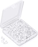 Silicone Earring Backs Earring Backings Soft Clear Ear Safety Back Pads Backstops Bullet Clutch Stopper Replacement for Fish Hook Earring Studs Hoops, Diameter 4mm (200PCS/100Pairs)