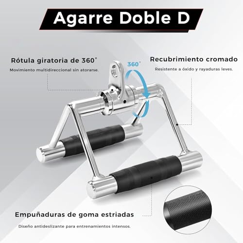 PERFECTOP Accesorios de Polea de Cable para Ejercicio en Casa,Combo de Accesorios para Poleas de Gym, Agarres y Equipos de Gimnasio,Mango en V