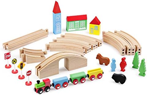 wooden car set tracks