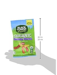 Gomitas orgánicas con forma de lombriz Black Forest