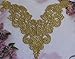 Beautiful Large Vintage Dusted Gold Metallic Venice/Venise Lace Yoke Trim