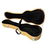 Crazy K&A 26-Inch Tenor Leather Ukulele Case, Yellow