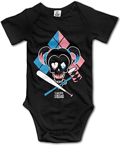 Suicide Squad Harley Quinn Bat Boys Girls Baby Onesies Bodysuit Organic