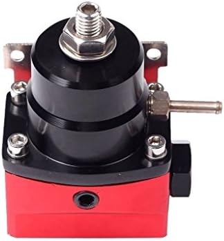 Universal Adjustable AN6 6AN Injected Bypass Fuel Pressure Regulator Fitting End Black / Red FPR1008