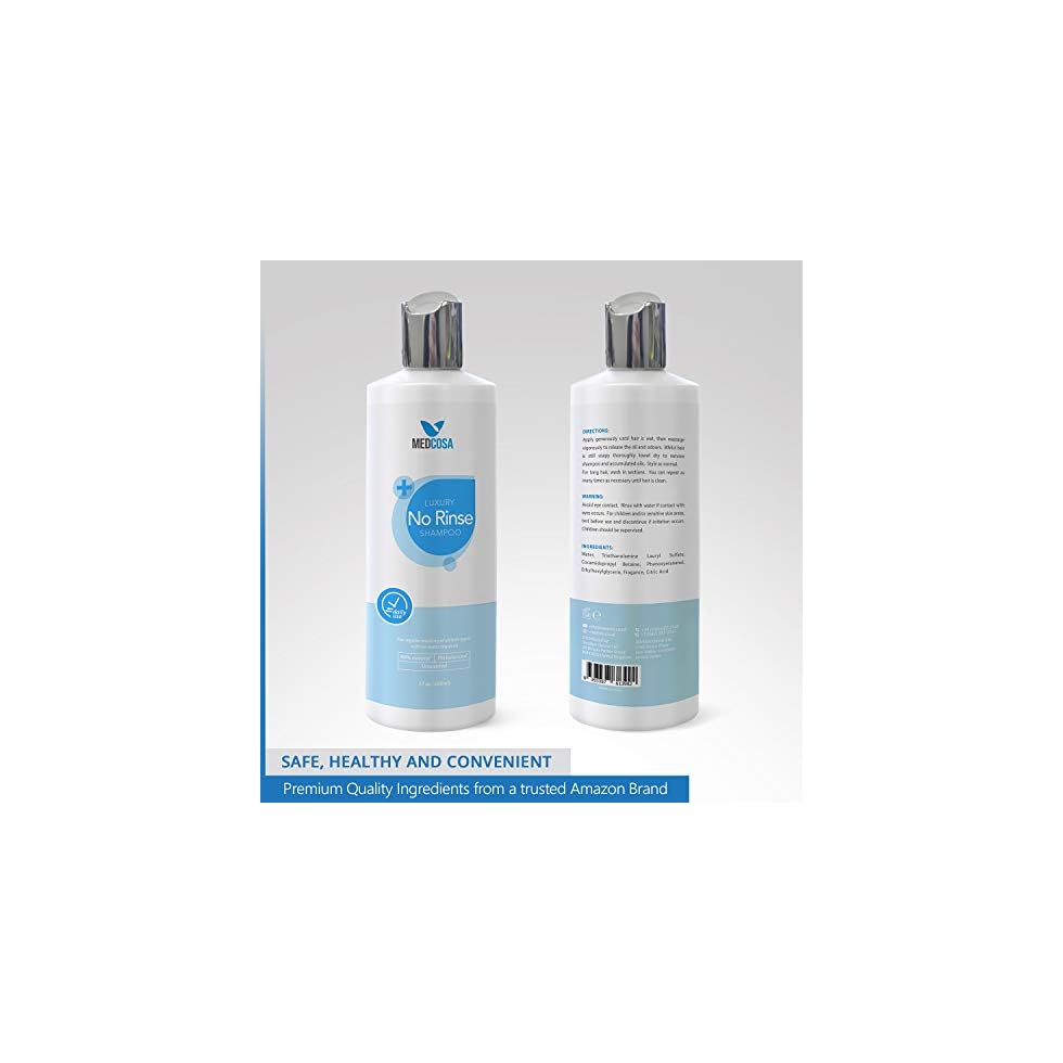 Luxury Waterless Shampoo by Medcosa Clean, Fresh Hair with no water