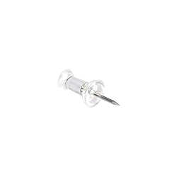 Amazon Basics Push Pins Tacks, Steel Point, Clear