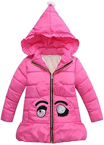 Wxian Girl's Hooded Wind Princess Cotton Coat