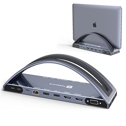 Laptop Docking Station Stand Dual Monitor for MacBook Pro/Air(NOT M1), USB C Dual HDMI Dock for
