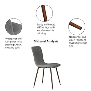 Coavas Set of 4 Fabric Kitchen Dining Chairs