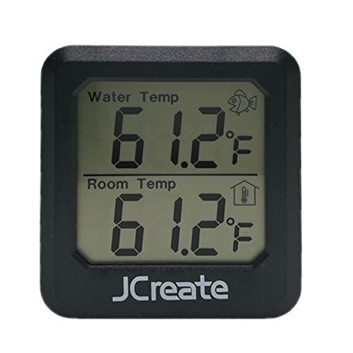 Capetsma 2 in 1 Aquarium Thermometer, Digital Fish Tank Thermometer and Indoor Thermometer with Accurate Temperature Sensor, simultaneously Display Water Temperature and Air Temperature