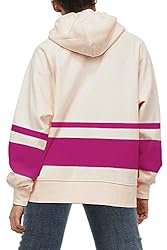 Womens Fall Color Block Hoodies Purple Red Striped