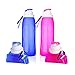 TURN RAISE Silicone Hiking Water Bottle, Set of 2 Pack