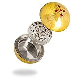 Golden Dragon Ball Z Herb Grinder - 3 Piece Grinder 55MM (2.2 Inches) - Best For Herb & Spices - Gift Box (5 Star)