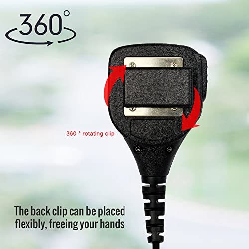 Retevis Walkie Talkie Remote Speaker Microphone 2 Pins Compatible with Walkie Talkie RT24 RT5R RT27 RT28 RT617 Baofeng UV-5R UV-5RE UV-82 BF-888S Kenwood TYT Walkie Talkies (1 Pcs)