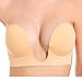 Oolala Deep Sexy U Plunge Push Up Strapless Backless Adhesive Bra Nude