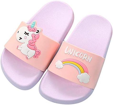 Kids Unicorn Summer Sandals Non-Slip Lightweight Beach Water Shoes Shower Pool Slippers for Toddlers, Boys, Girls