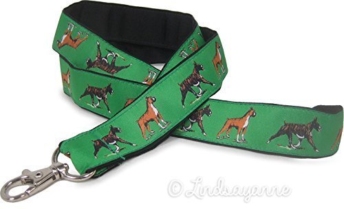 Boxer Dog Breed Dog Breed Neck Lanyard for ID or Keys - Green