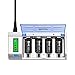 BONAI LCD Battery Charger for C D AA AAA 9V Ni-MH Ni-CD Rechargeable Batteries with 5000mAh C Cells (4-Pack)