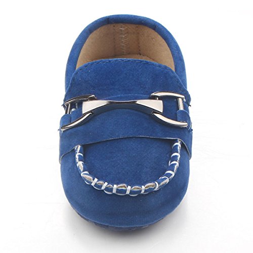 Fire Frog Baby Shoes Infant Toddler Boy Shoes Crib Bebe Classic Handsome Soft Soled Loafers Blue 6-12 Months - Thumbnail 4