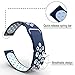 20mm Quick Release Breathable Watch Band Compatible with Garmin Vivoactive 3/Samsung Gear Sport/Ticwatch 2/Ticwatch E/Samsung Gear S2 Classic Watch, One Size, Navy/White
