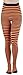 ToBeInStyle Women's Colorful Opaque Striped Tights Pantyhose Stocking Hosiery - Black/Neonorange - One Size
