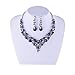 Youfir Bridal Austrian Crystal Necklace and Earrings Jewelry Set Gifts fit with Wedding Dress
