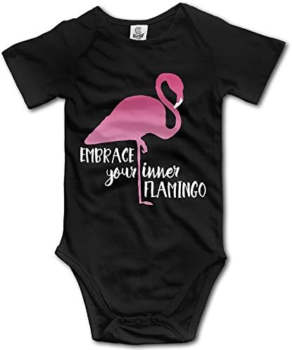 MMJQ6 Embrace Your Inner Flamingo Infant Baby Boys Girls Infant Creeper Short-Sleeve Romper Bodysuit Onesies Jumpsuit
