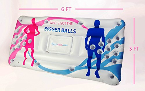 Beer Pong Pool Float - Fun Competitive Design! Inflatable Floating Beer Pong Table and Lounge Floats w Built in Cooler Made of Quality Raft Material, Includes Ping Pong Balls, Great for Pool Parties! - Thumbnail 3