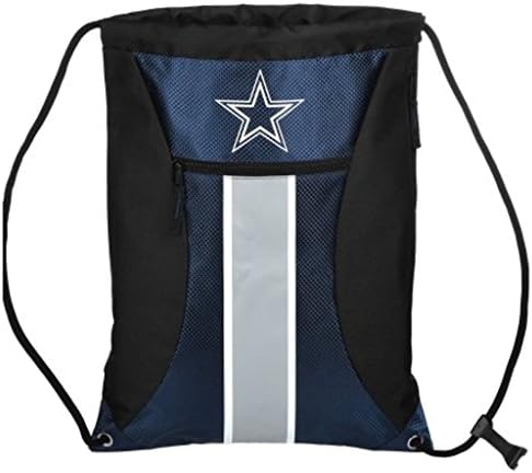 Official National Football League Fan Shop NFL Team Drawstring Backpack. Premium Quality with Sternum Cord Clip (Dallas Cowboys)