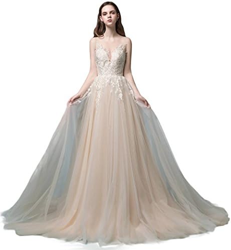 ASA Bridal Women's Vintage Cap Sleeve Lace Wedding Dress A Line Evening Gown