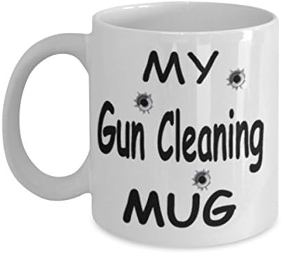 My Gun Cleaning Mug White Unique Birthday, Special Or Funny Occasion Gift. Best 11 Oz Ceramic Novelty Cup for Coffee, Tea Or Toddy