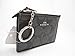 COACH F16107 MINI SKINNY ID BADGE KEY RING CASE Black Smoke/ Black