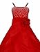 FEESHOW Kids Big Girls Rhinestone Ruffle Flower Dress Bridesmaid Party Wedding Gown Red 10