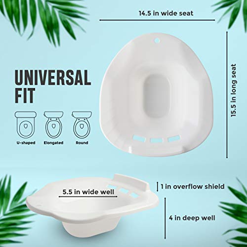 Sitz Bath for Toilet Seat Elongated Sitz Bath for Hemorrhoids Sitz
