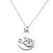 KEVIN N ANNA Sloth (Perseverance quote) Sterling Silver Small Pendant Necklace, 18