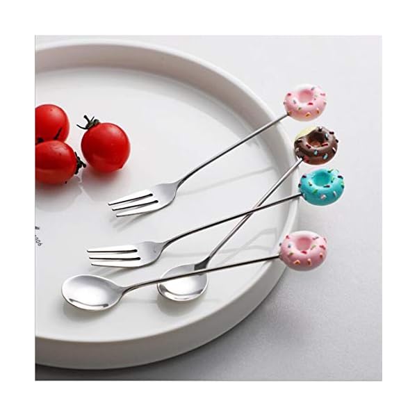 6Pcs-Cutlery-Set-Stainless-Steel-Spoons-and-Forks-Cute-Doughnut-Fork-Spoons-Dessert-Spoon-Forks-Multi-Functional-Kitchen-Tools-Set-Kids-Tableware-for-Wedding-Party-Tea-Dinner-Server 6Pcs Cutlery Set Stainless Steel Spoons and Forks Cute Doughnut Fork Spoons Dessert Spoon Forks Multi-Functional Kitchen…