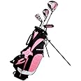 Remarkable Girls Right Handed Pink Junior Golf Club Set for Age 3 to 5 (Height 3' to 3'8") Set Includes: Driver (15"), Hybrid Wood (25*), #7 Iron, Putter, Bonus Stand Bag & 2 Headcovers