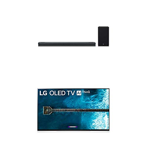 LG OLED65E9PUA Alexa Built-in E9 Series 65″ 4K Ultra HD Smart OLED TV with LG SL8YG 3.1.2 Channel High Res Audio Sound Bar w/Meridian Technology, Dolby Atmos