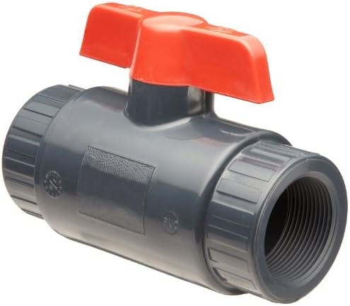 Asahi America Omni PVC Ball Valve, Inline, Unibody, T-Handle, NPT Female