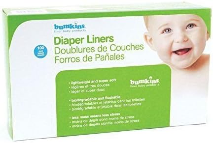 Bumkins Flushable Diaper Liner 1 Count White New