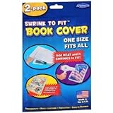 Shrink to Fit Book Covers, One Size Fits All, Heat Shrink (2 Per Package)
