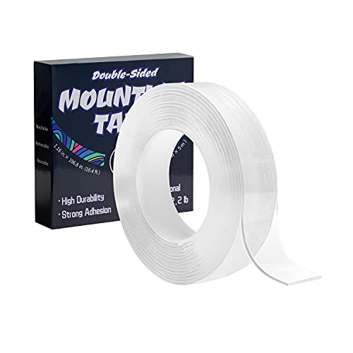 Double Sided Tape Heavy Duty Multipurpose Mounting Tape For Walls Strong Transparent Adhesive Tape Washable Removable Poster Tape For Home Office Car Decor Fix Carpet Mats 16 4 Ft 1 18 Inch Pricepulse