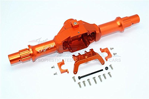 Axial Yeti XL Monster Buggy Upgrade Parts Aluminum Rear Gear Box (Without Cover) - 1 Set Orange