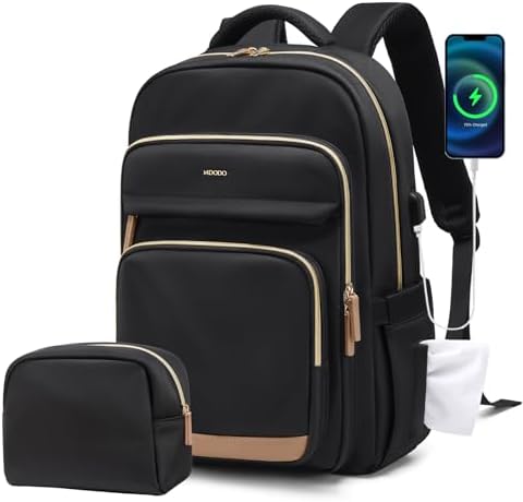 Amazon.com: Mroede Leather Laptop Backpack for Women, 15.6  display picture 3